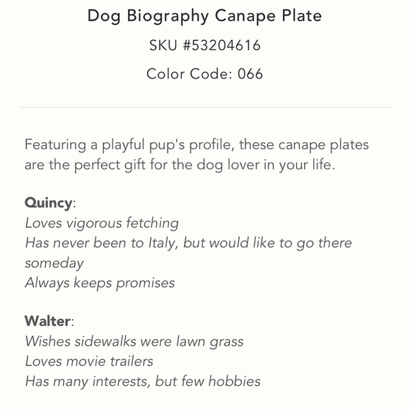 Dog Biography Walter Canape Plates set of 4 - Picture 5 of 16